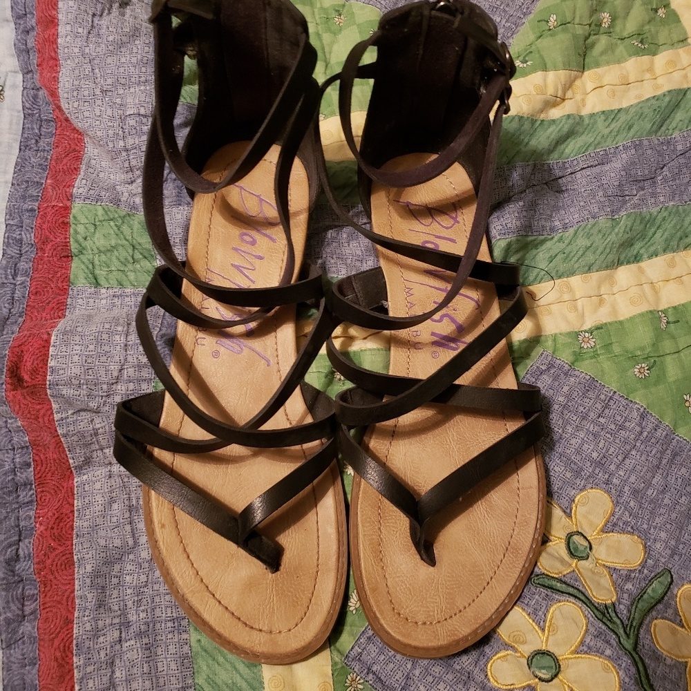 Blowfish zip back sandals